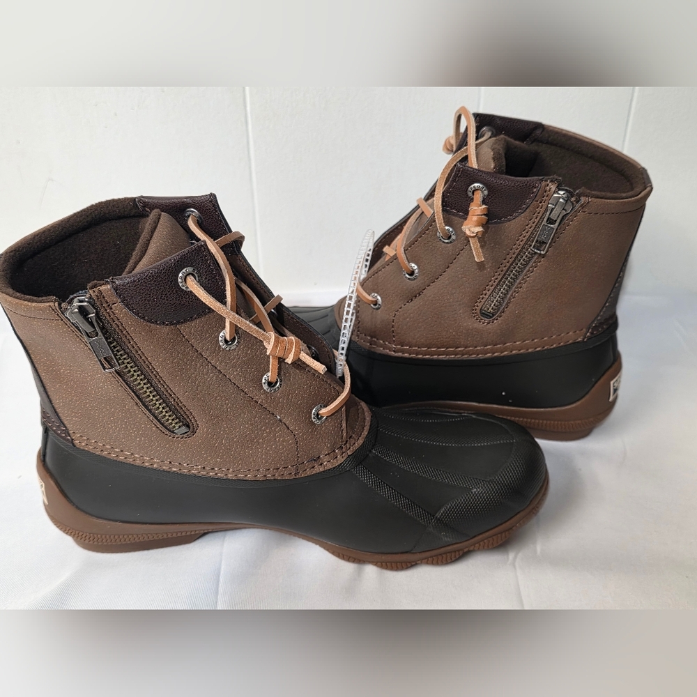 Sperry Syren Golf Two Tone Waterproof Duck Boots Womens Size 7.5 New - Picture 3 of 9